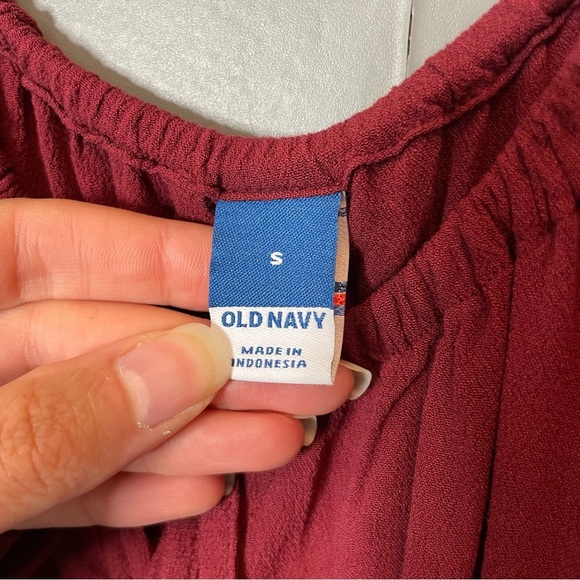 Old navy Burgundy Sleeveless midi Dress size small - Picture 5 of 10